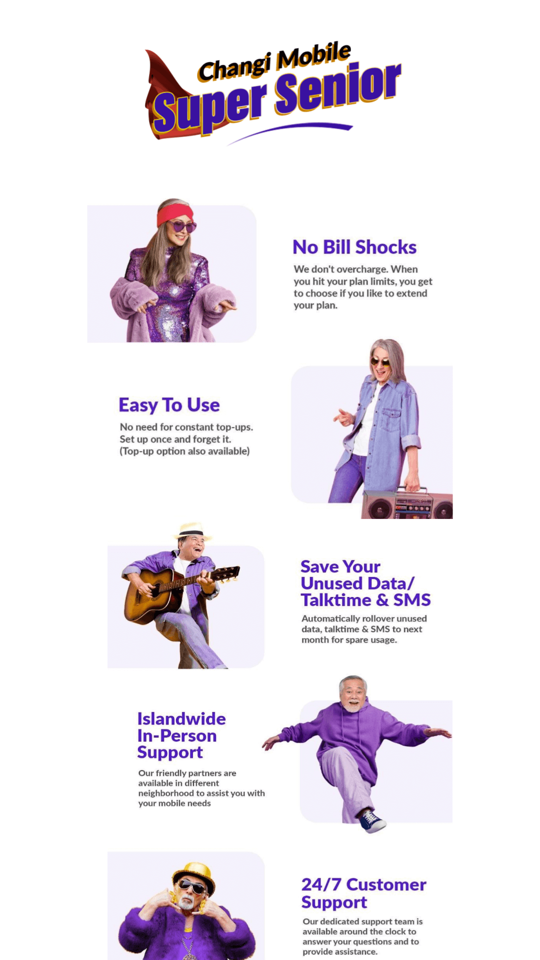 Changi Mobile Super Senior brand positioning