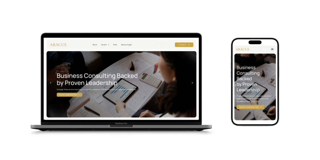 Abacus Corp New Website for Desktop and Mobile